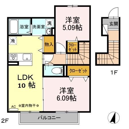 クレール湘南台Ｖ　A 203号室 間取り