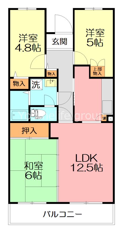 りぶいんしらゆり虹  2-101号室 間取り
