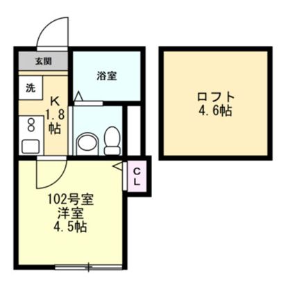 ベイルーム鎌倉山崎 102号室 間取り