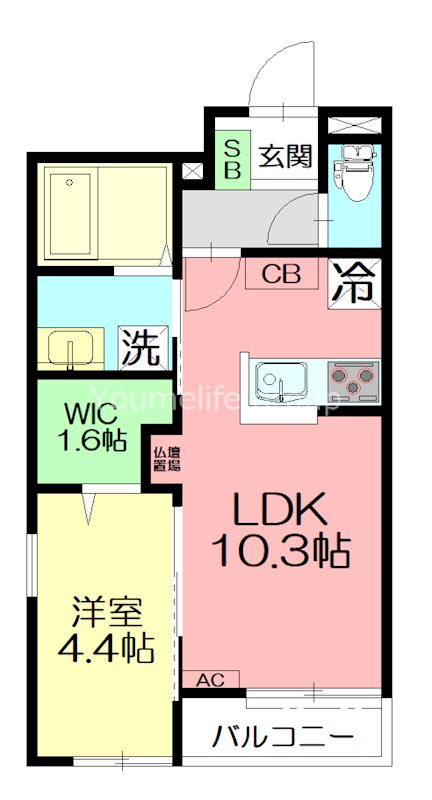 ヴィルドミール 105号室 間取り