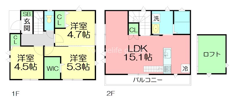 弥勒寺1丁目戸建 間取り
