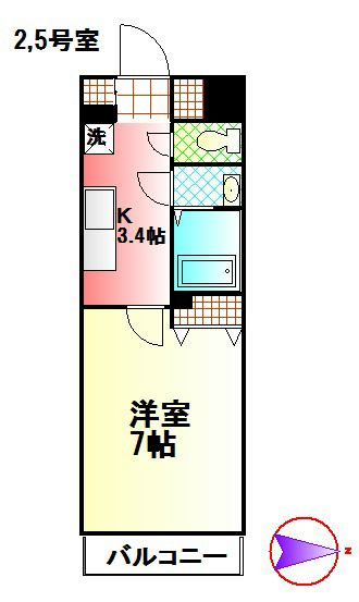 パーシモン湘南 404号室 間取り