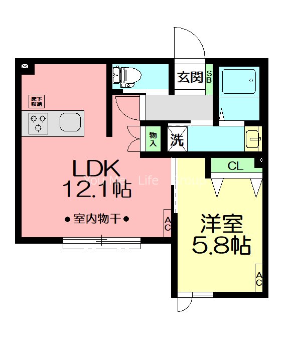 サンセリテ湘南 103号室 間取り