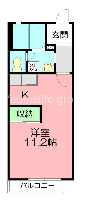 リブェールハイツB 105号室 間取り