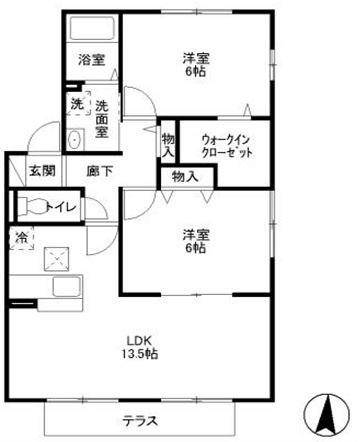 ガーデンヒルズWEST 201号室 間取り