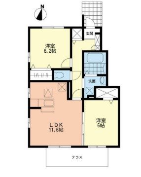 アルバピアザ鶴巻A 102号室 間取り