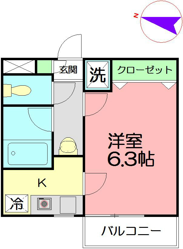 タチバナハウス 102号室 間取り
