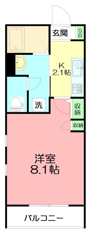オークリーフ　ガーデン 0201号室 間取り