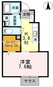 桜アベニュー 105号室 間取り
