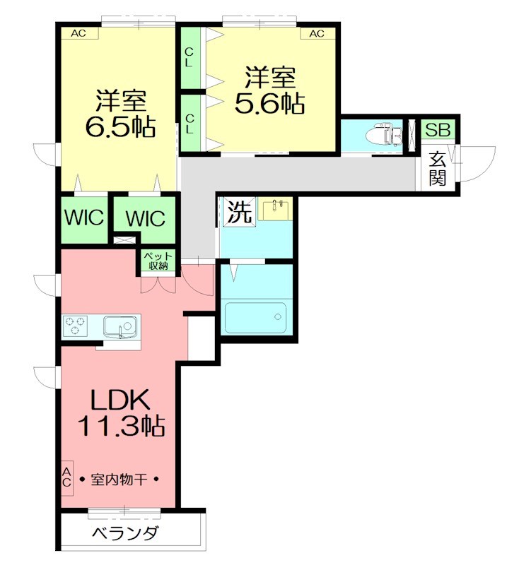 Tribeca(トライベッカ) 202号室 間取り