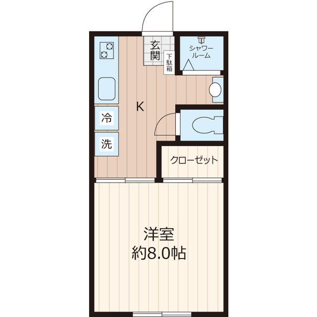 南矢名ＰＲＩＭＥＰＬＡＣＥ A-6号室 間取り