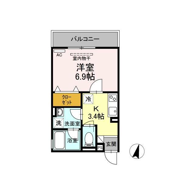 アイウェル湘南台 201号室 間取り