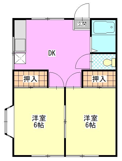 ハイツ北ノ沢 101号室 間取り