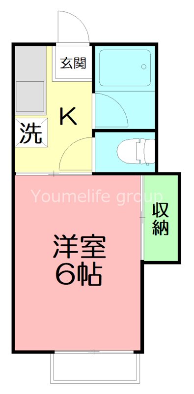第１コーポ萩山 8号室 間取り