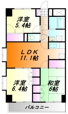 プラザ藤豊 601号室 間取り