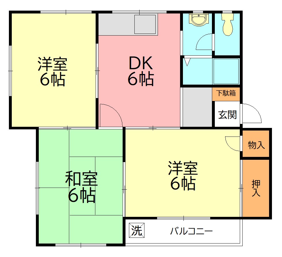 レジデンス香川Ⅰ 202号室 間取り