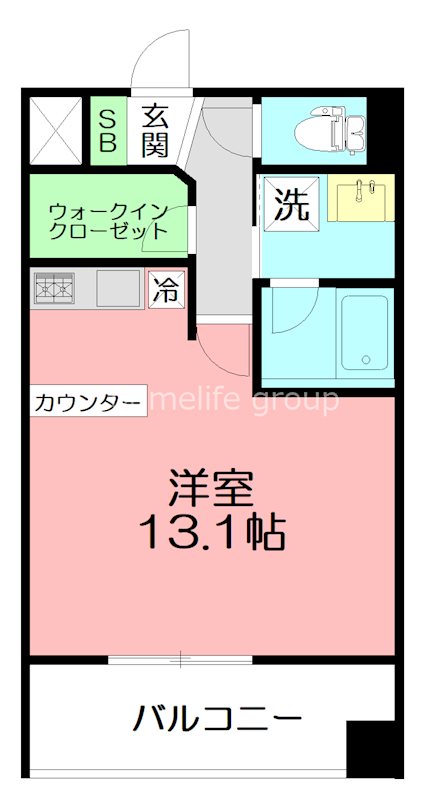 オパールマンション 305号室 間取り