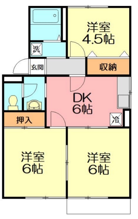 ダイモンハイツ 203号室 間取り
