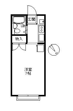 ハイツ等々力 102号室 間取り