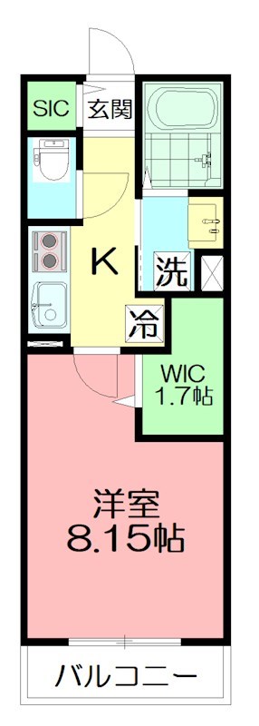 グリーンハイム 103号室 間取り