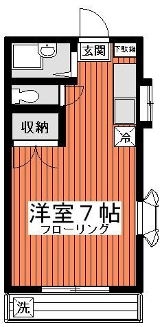 コスモハイムⅠ 201号室 間取り