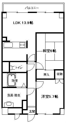 パークロイヤルヒルズ 503号室 間取り