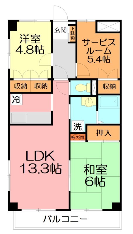 ソシアグリーンオーク 405号室 間取り