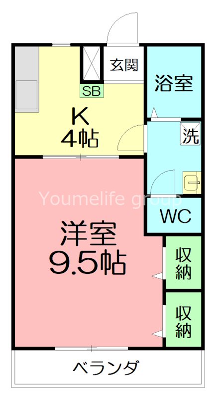 ピュアコート・すみれ 202号室 間取り