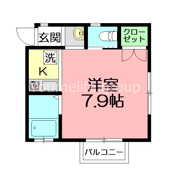 ヴァン・ヴェール南原 202号室 間取り
