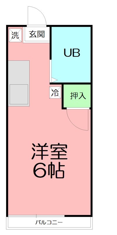プティキャスル 205号室 間取り