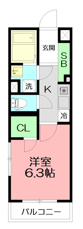 グランヒルズ 201号室 間取り