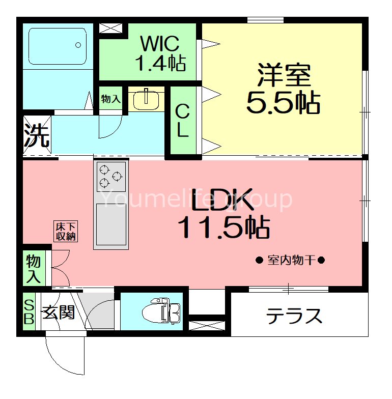 クレールエミネンス藤沢 102号室 間取り