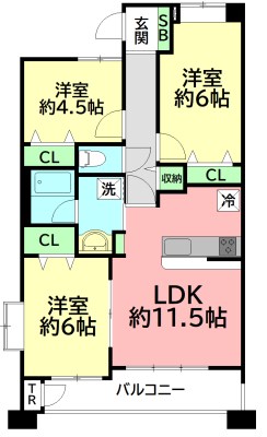 ブールヴァル舞岡 401号室 間取り
