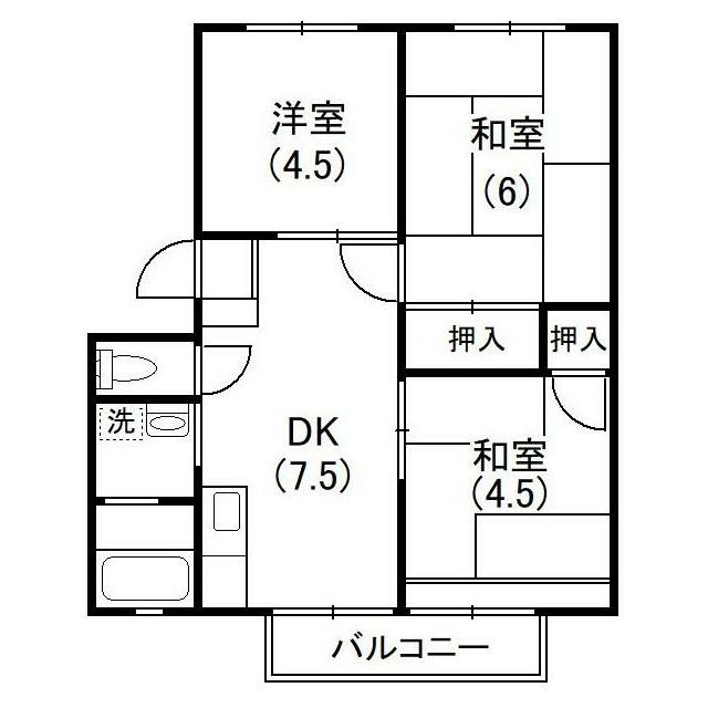 アイビーⅡ 202号室 間取り