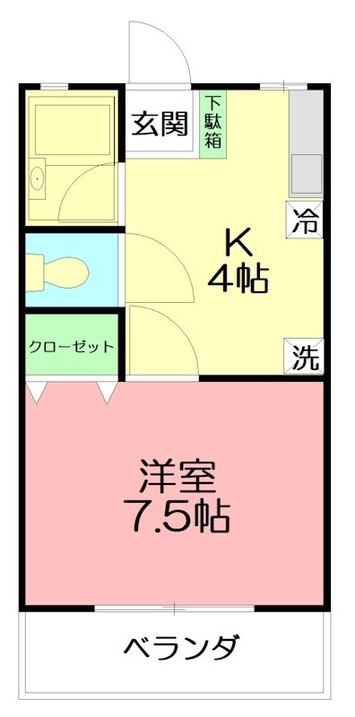 ヒルトップハウス 102号室 間取り
