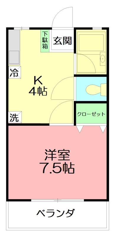 ヒルトップハウス 202号室 間取り