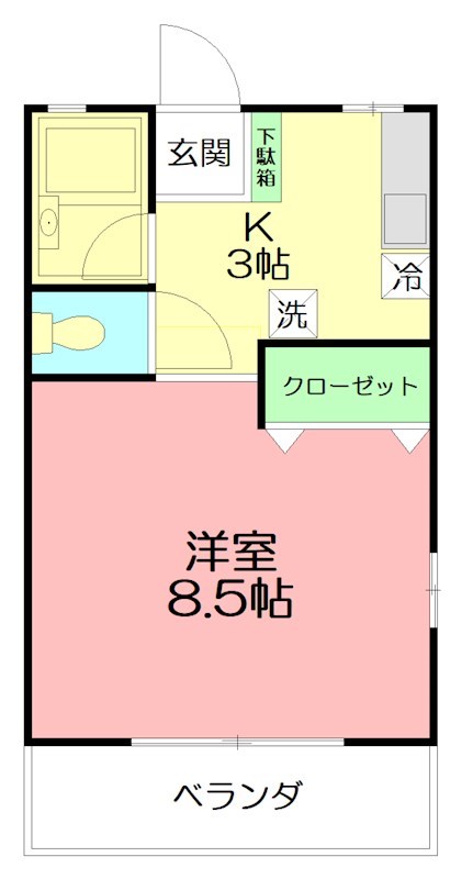 エスポワール平井 107号室 間取り