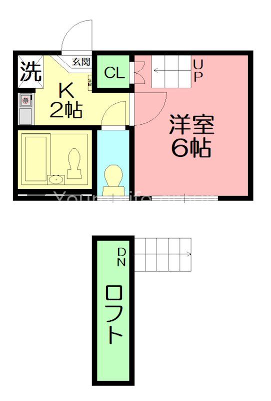 パティオ飯泉 203号室 間取り