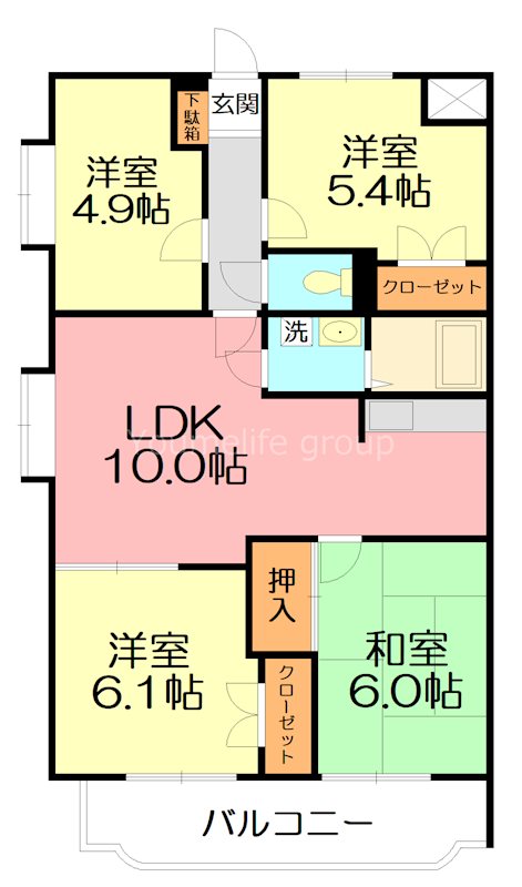 ウィスタリアⅡ 401号室 間取り