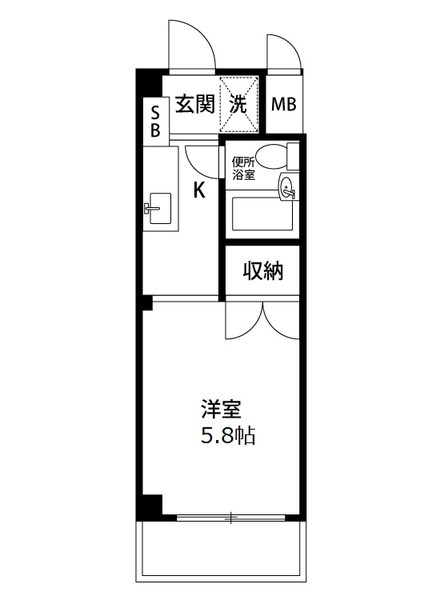 第一レジデンス白鳥 208号室 間取り