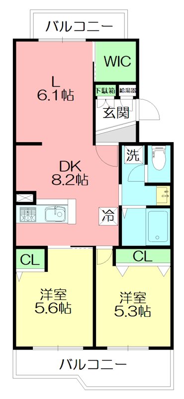 プレステージ本郷台 306号室 間取り