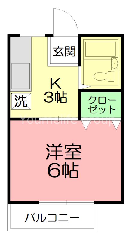 サニーコーポ豊田 102号室 間取り