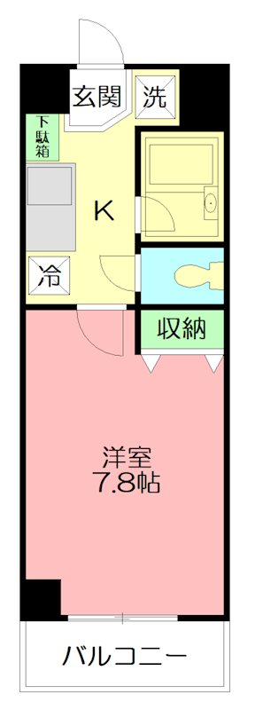 グランレスパス 223号室 間取り