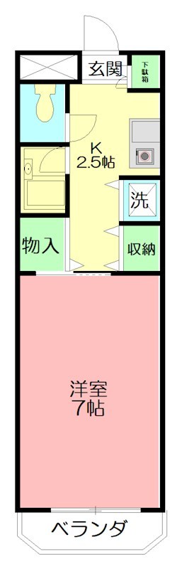 ファミール妻田 107号室 間取り