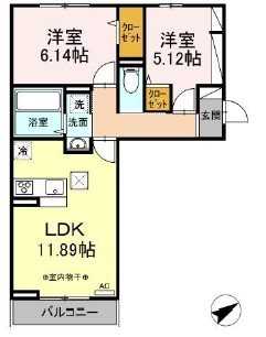 ロイヤルスター 103号室 間取り