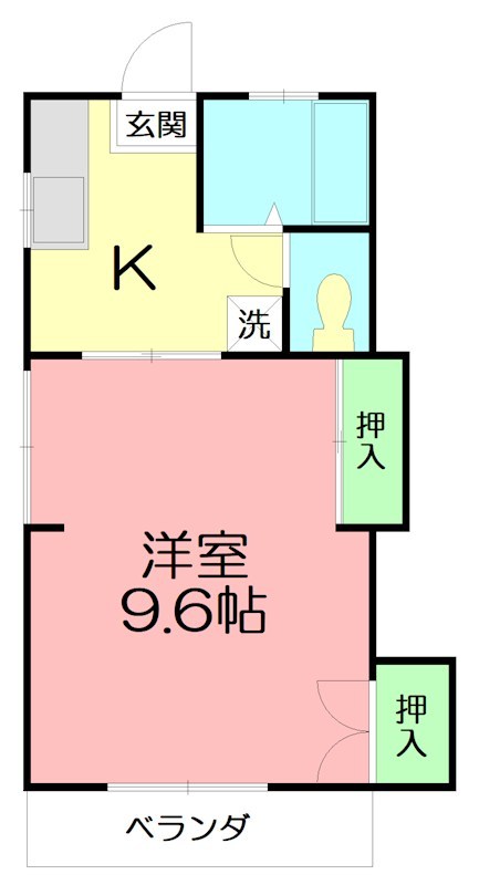 コーポ山口 205号室 間取り