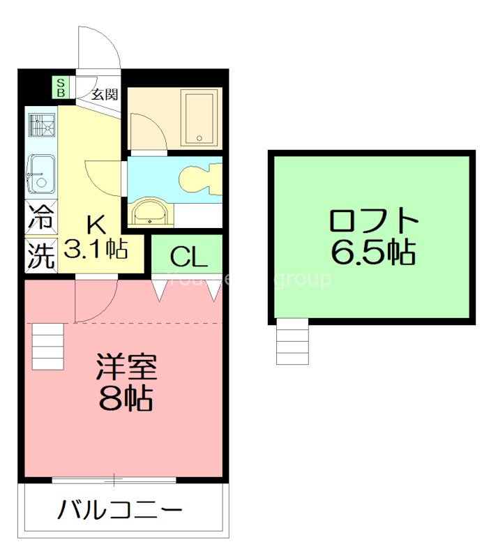 サンヴィアーレ湘南 202号室 間取り
