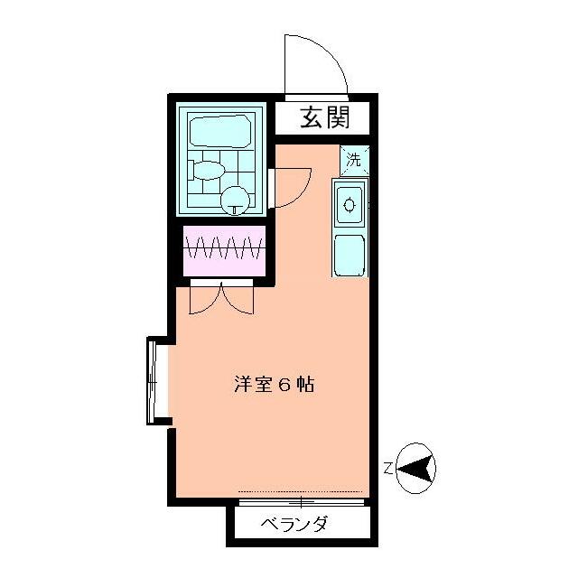 ドエルムラサキ 201号室 間取り