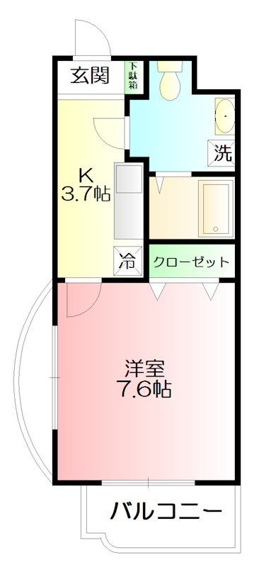 ハモーサ湘南 406号室 間取り