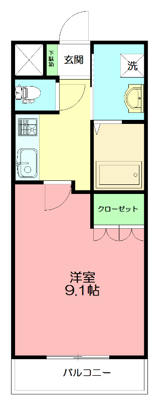 グラード  202号室 間取り